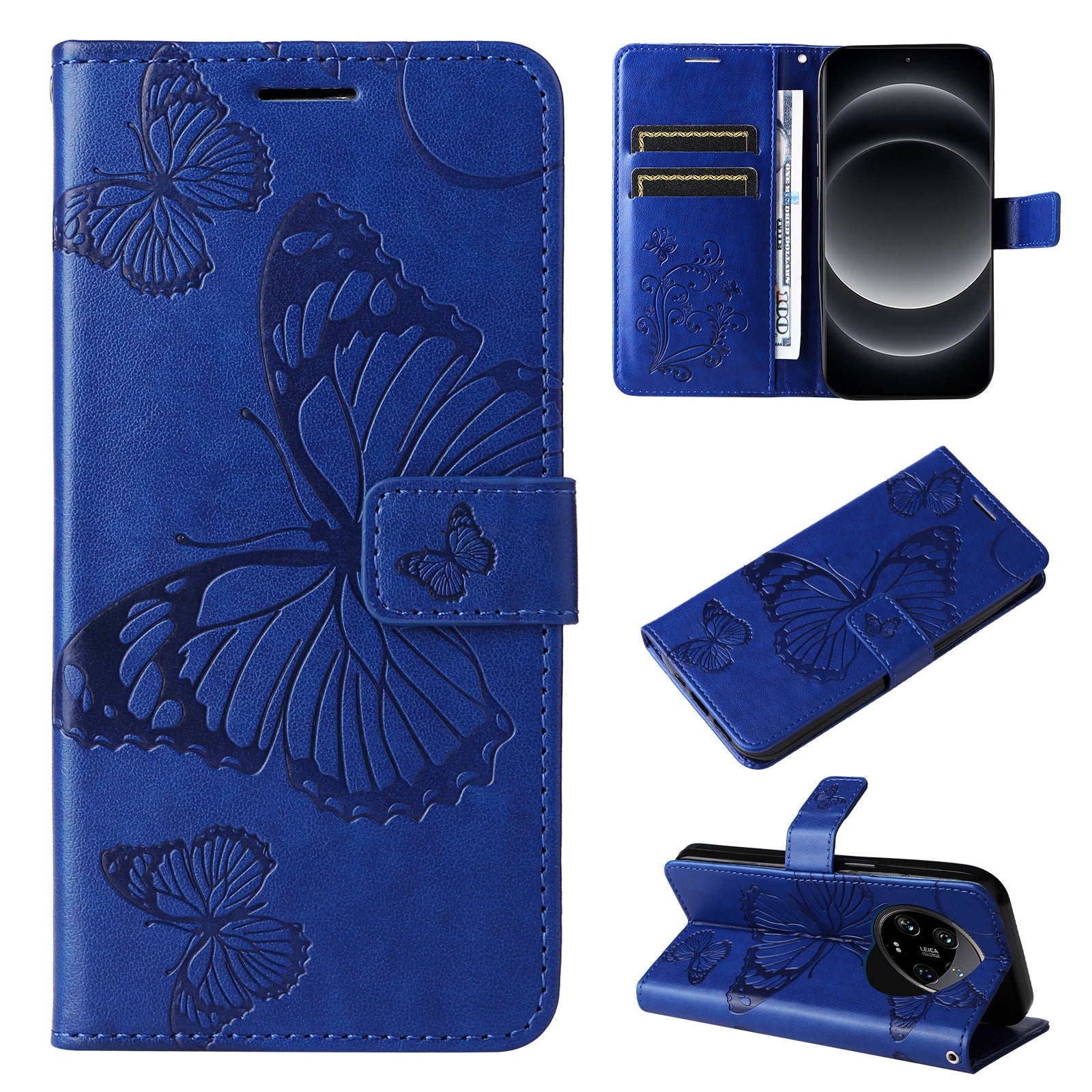 KT Imprinting Flower Series-2 For Xiaomi 14 Ultra Wallet Phone Case Pattern Imprinted Leather Flip Cover