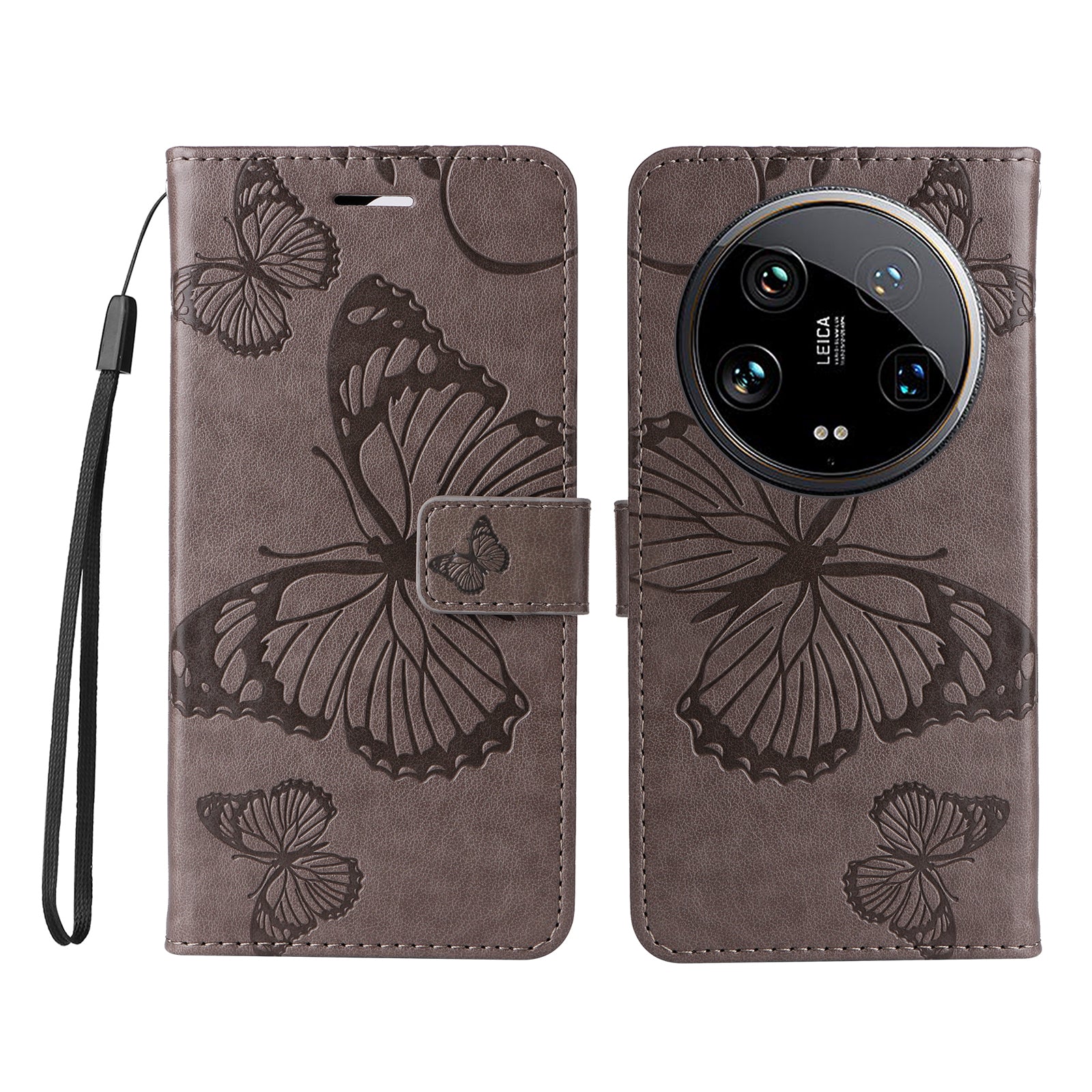 KT Imprinting Flower Series-2 For Xiaomi 14 Ultra Wallet Phone Case Pattern Imprinted Leather Flip Cover