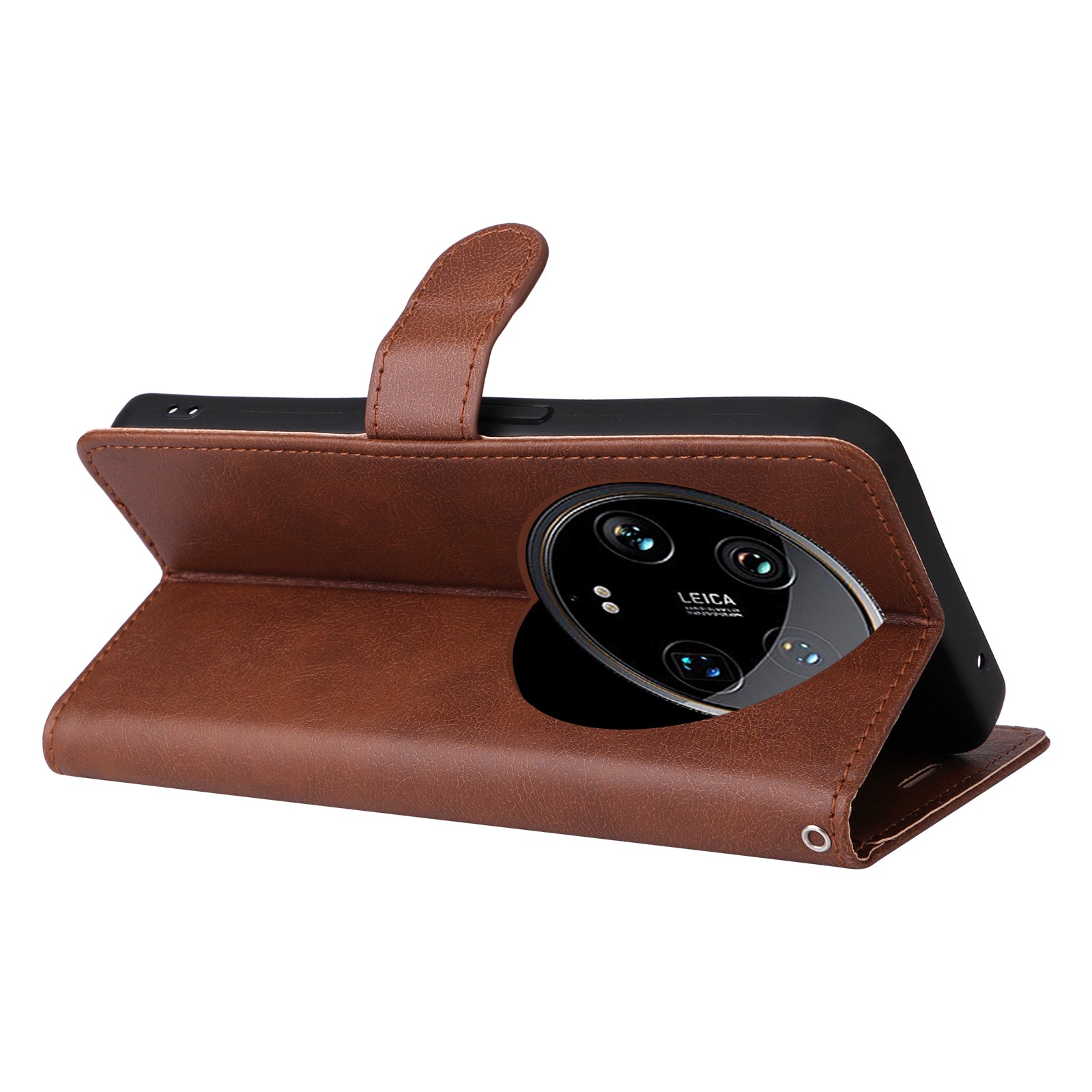 KT Leather Series-2 for Xiaomi 14 Ultra Wallet Case Solid Color Leather Flip Phone Cover