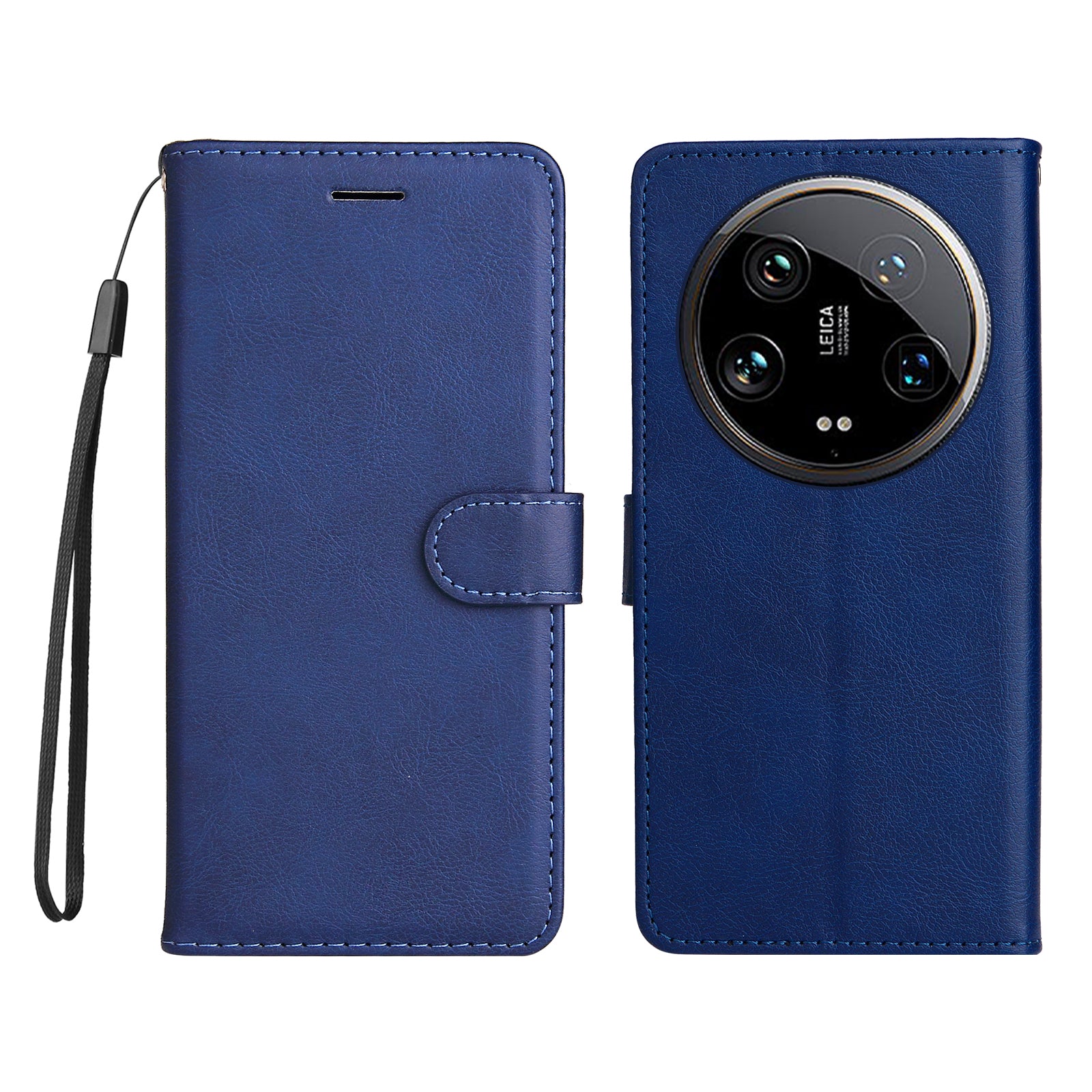 KT Leather Series-2 for Xiaomi 14 Ultra Wallet Case Solid Color Leather Flip Phone Cover