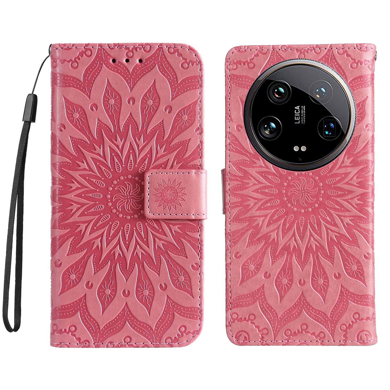 KT Imprinting Flower Series-1 For Xiaomi 14 Ultra Case Leather Wallet Phone Cover with Stand
