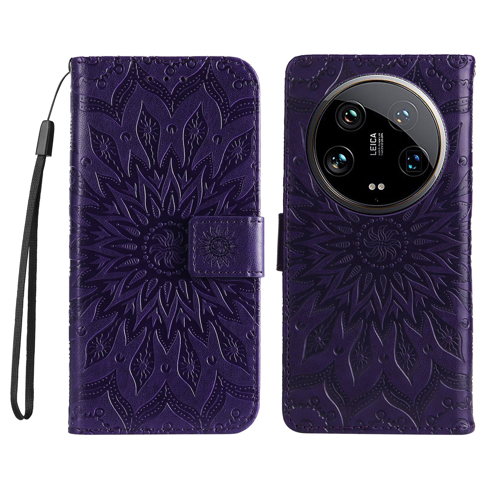 KT Imprinting Flower Series-1 For Xiaomi 14 Ultra Case Leather Wallet Phone Cover with Stand