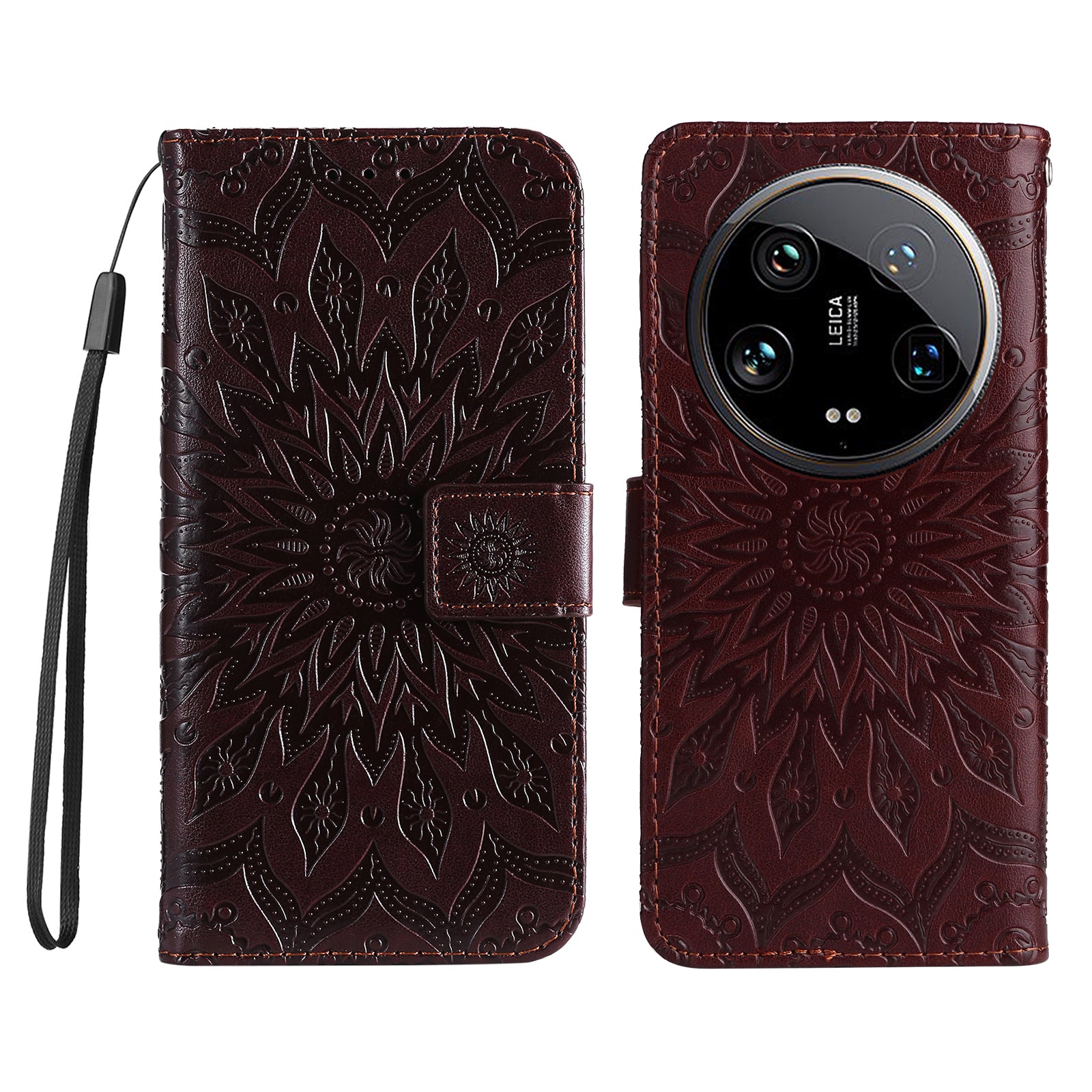 KT Imprinting Flower Series-1 For Xiaomi 14 Ultra Case Leather Wallet Phone Cover with Stand