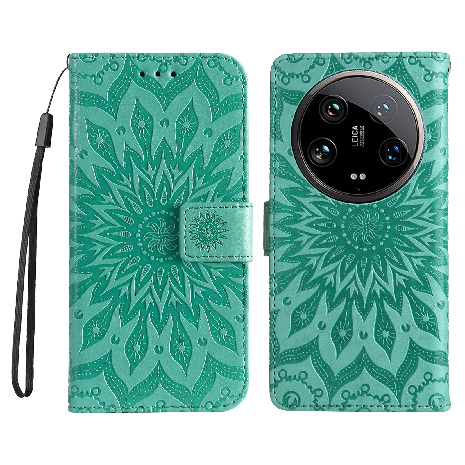 KT Imprinting Flower Series-1 For Xiaomi 14 Ultra Case Leather Wallet Phone Cover with Stand