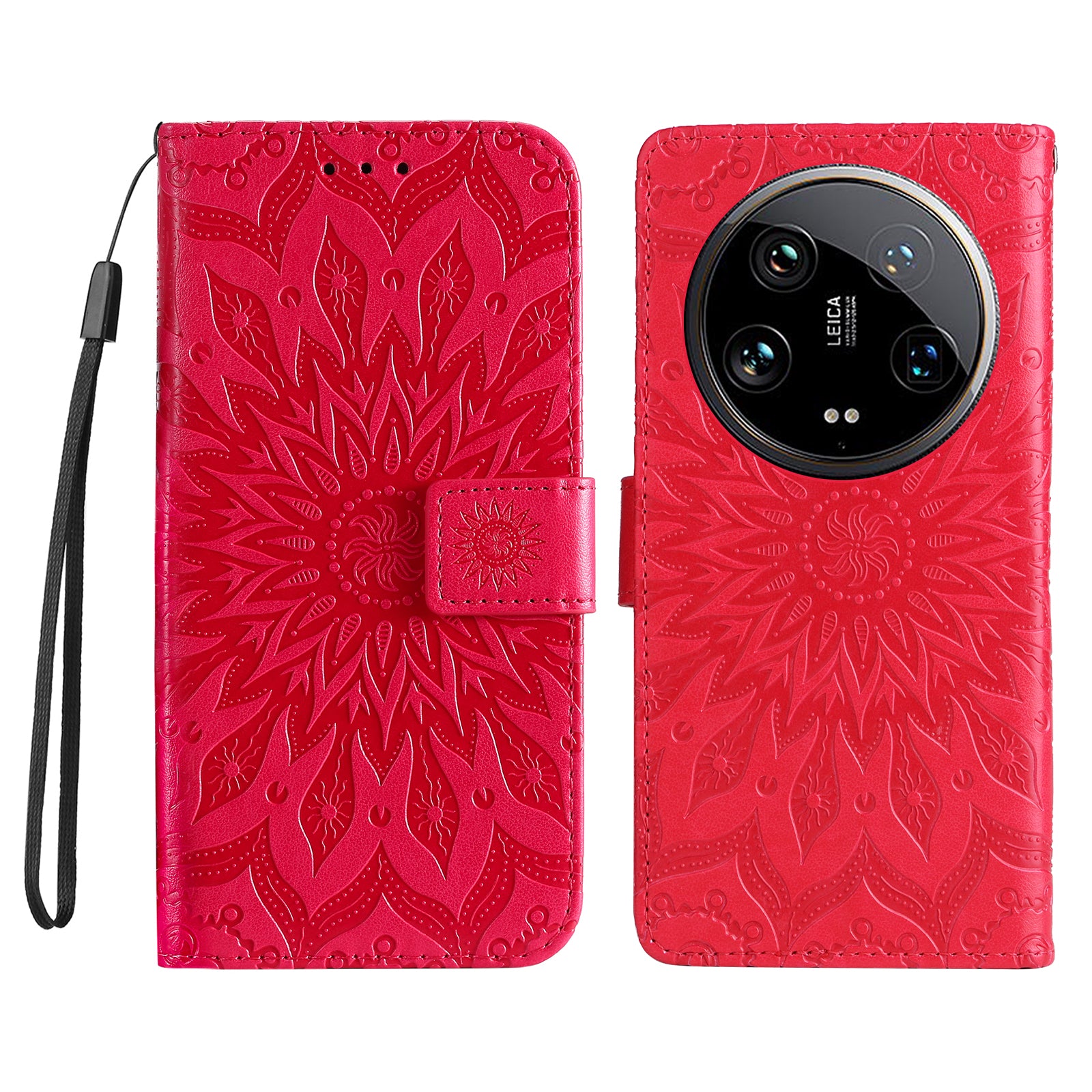 KT Imprinting Flower Series-1 For Xiaomi 14 Ultra Case Leather Wallet Phone Cover with Stand