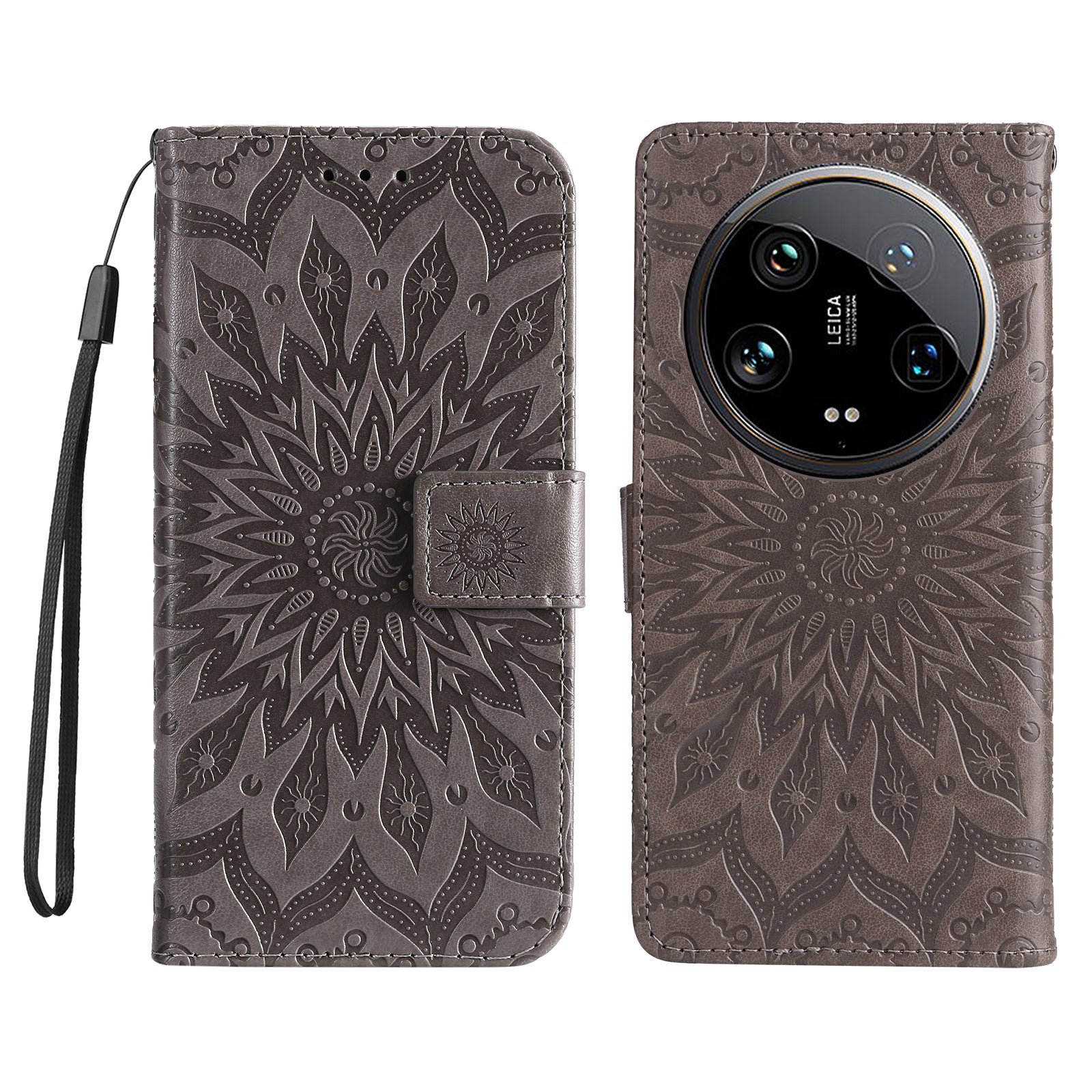 KT Imprinting Flower Series-1 For Xiaomi 14 Ultra Case Leather Wallet Phone Cover with Stand