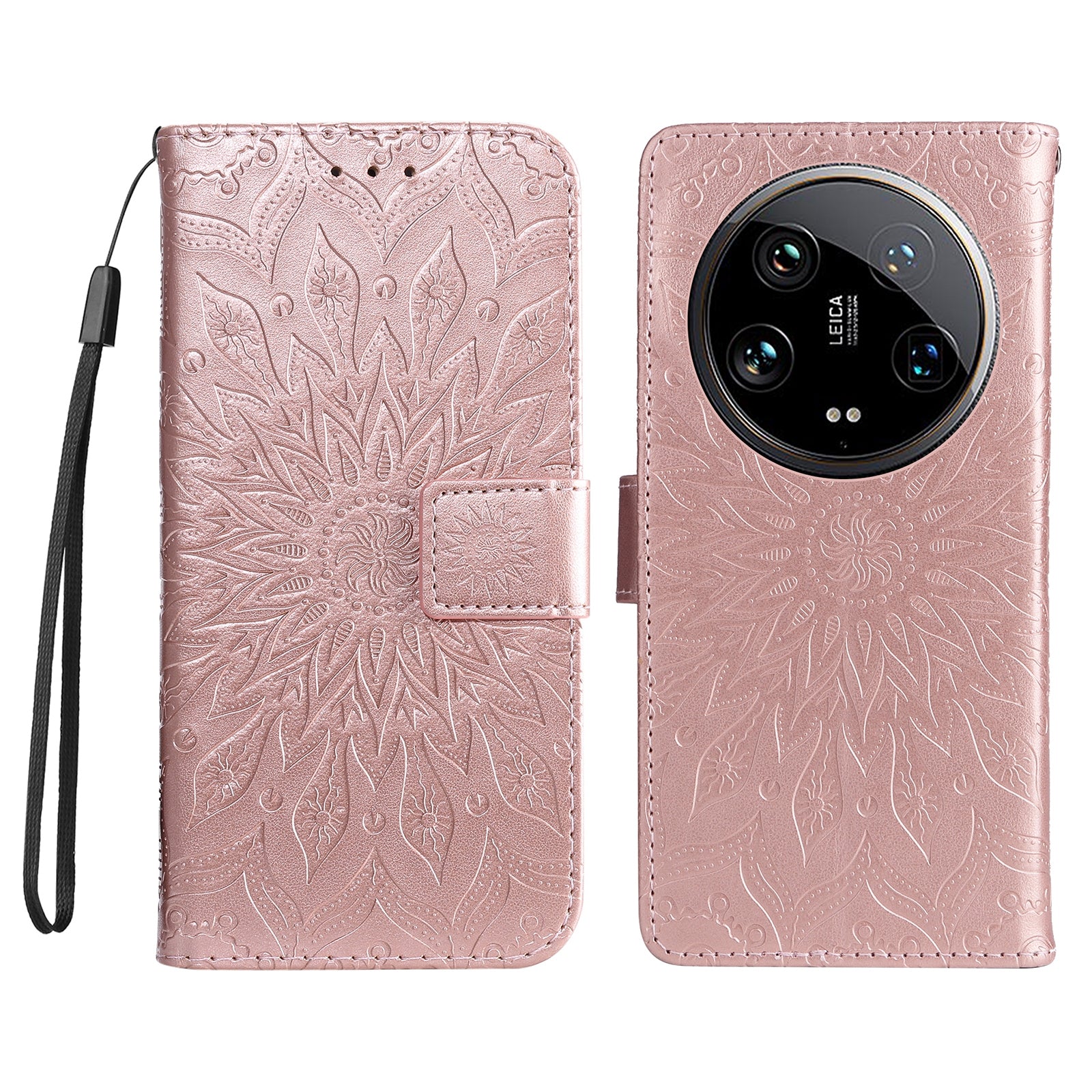 KT Imprinting Flower Series-1 For Xiaomi 14 Ultra Case Leather Wallet Phone Cover with Stand