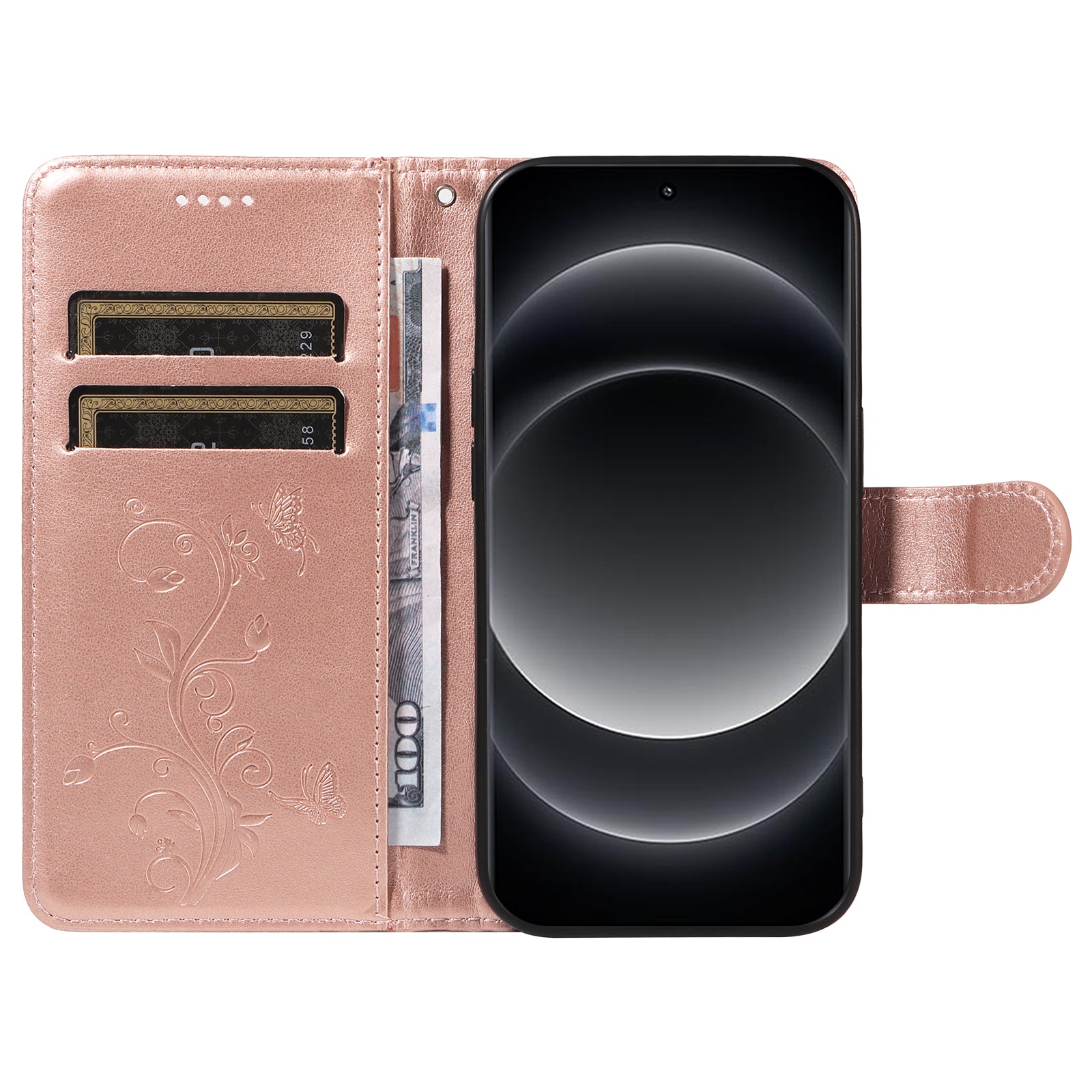 For Xiaomi 14 Ultra Leather Case Butterfly Flower Pattern Imprinted Wallet Phone Cover