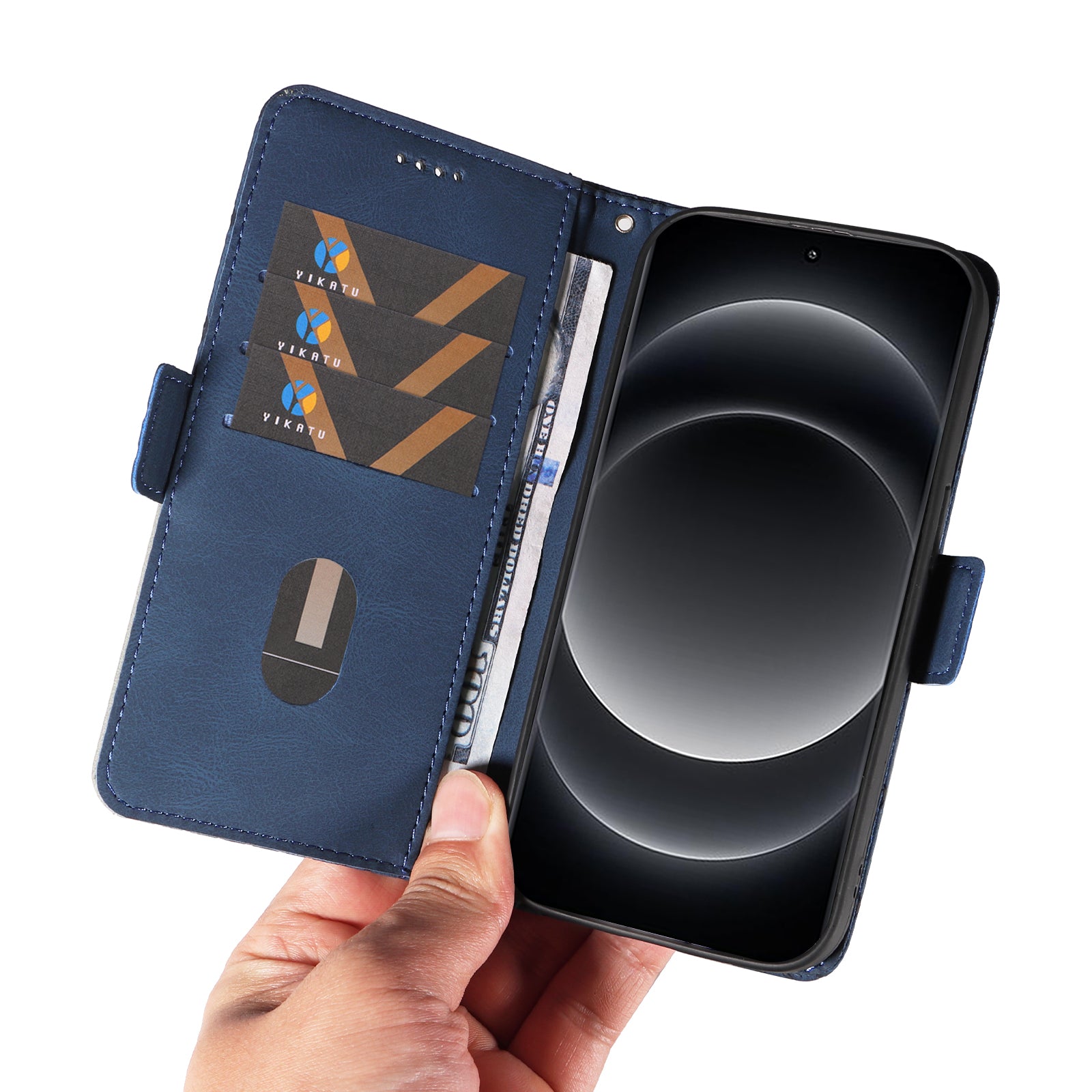 For Xiaomi 14 Ultra Case Imprinted Rhombus Grid Pattern Wallet Phone Cover