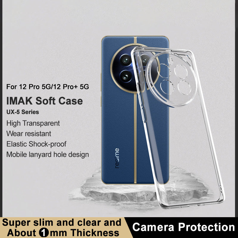 IMAK UX-5 Series For Realme 12 Pro 5G / 12 Pro+ 5G TPU Case Slim Fit Crystal Clear Phone Cover
