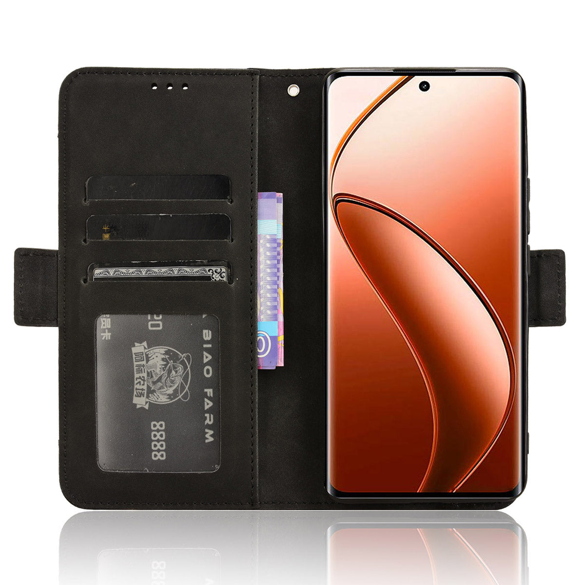 For Realme 12+ 5G / Narzo 70 Pro 5G Case PU Leather Stand Multiple Card Holders Phone Cover