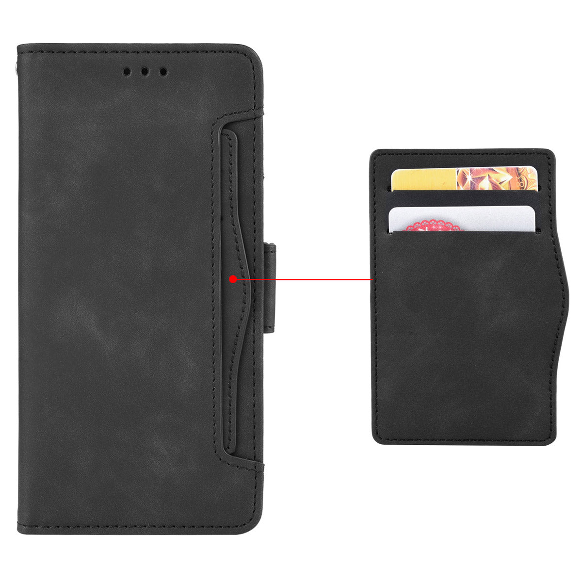 For Realme 12+ 5G / Narzo 70 Pro 5G Case PU Leather Stand Multiple Card Holders Phone Cover