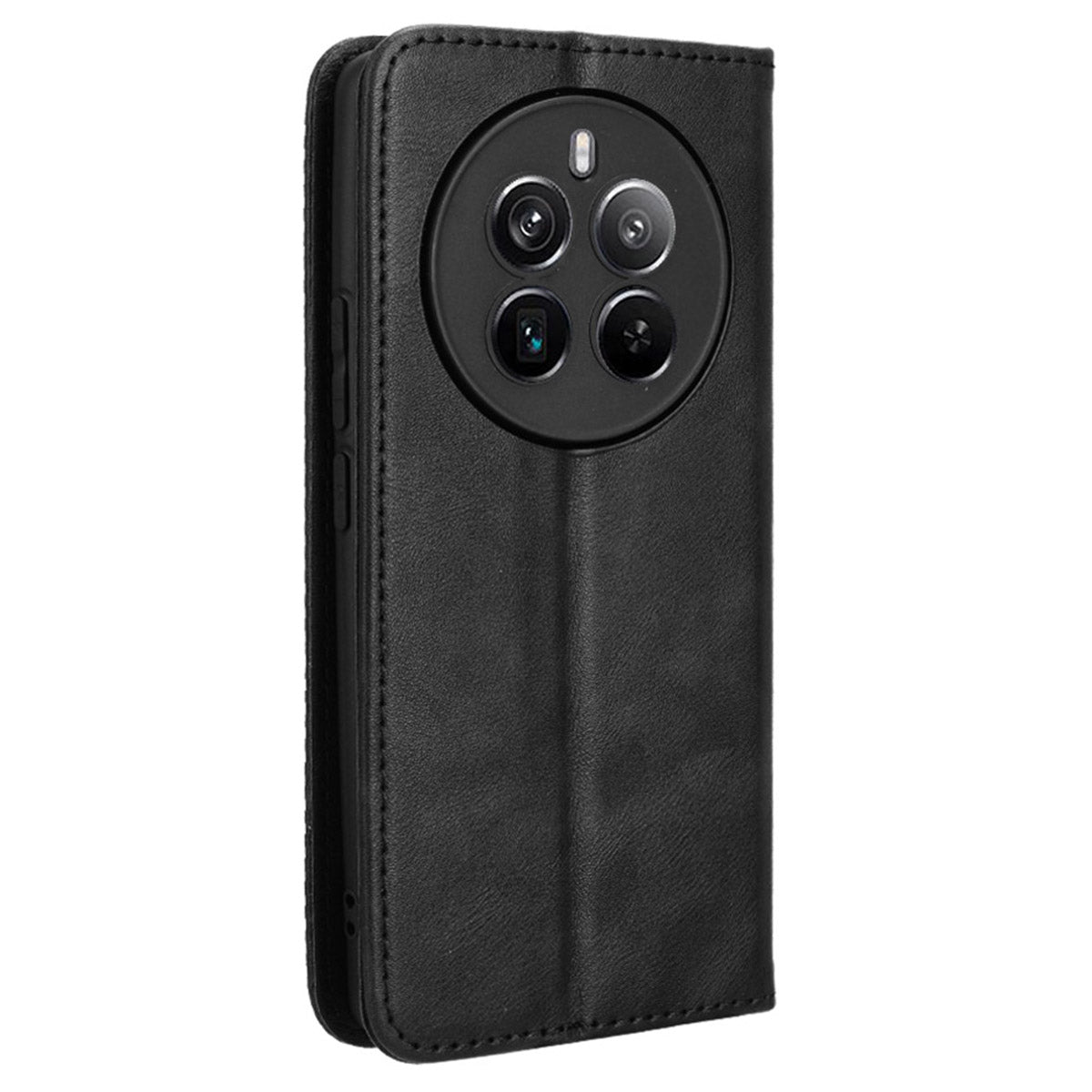 For Realme 12+ 5G / Narzo 70 Pro 5G Wallet Case Viewing Stand Leather Retro Texture Phone Cover