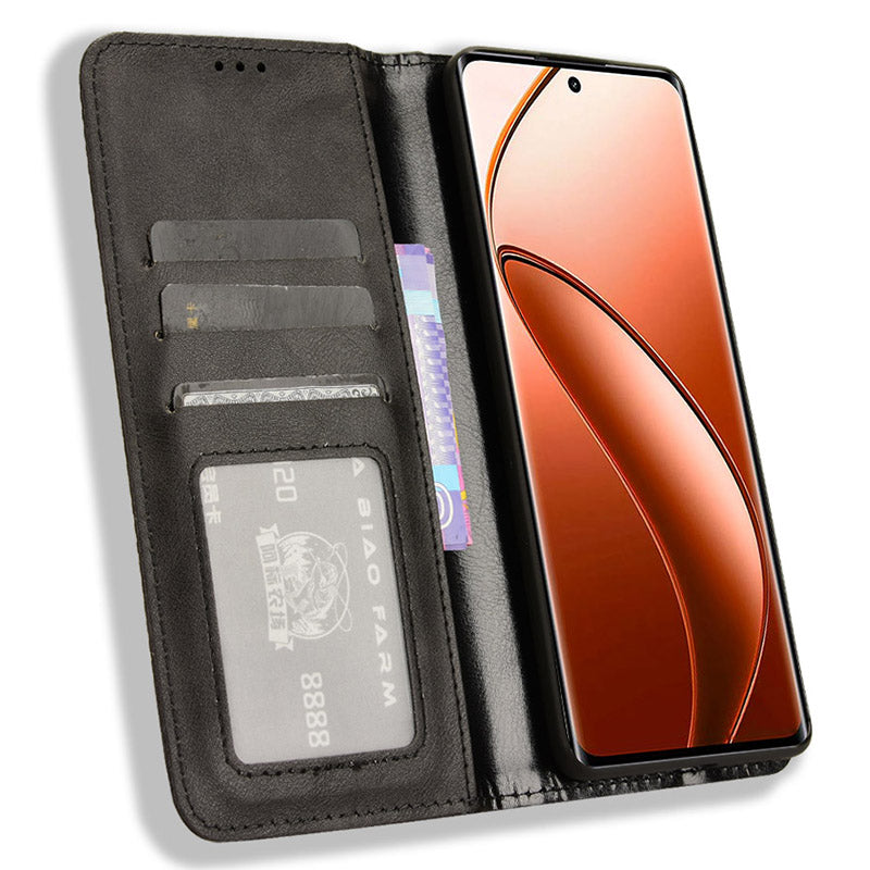 For Realme 12 Pro 5G / 12 Pro+ 5G Case Shockproof TPU Shell Leather Retro Texture Phone Cover