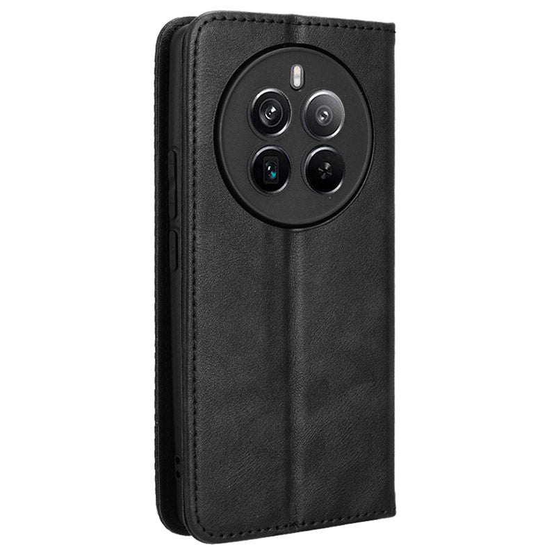 For Realme 12 Pro 5G / 12 Pro+ 5G Case Shockproof TPU Shell Leather Retro Texture Phone Cover