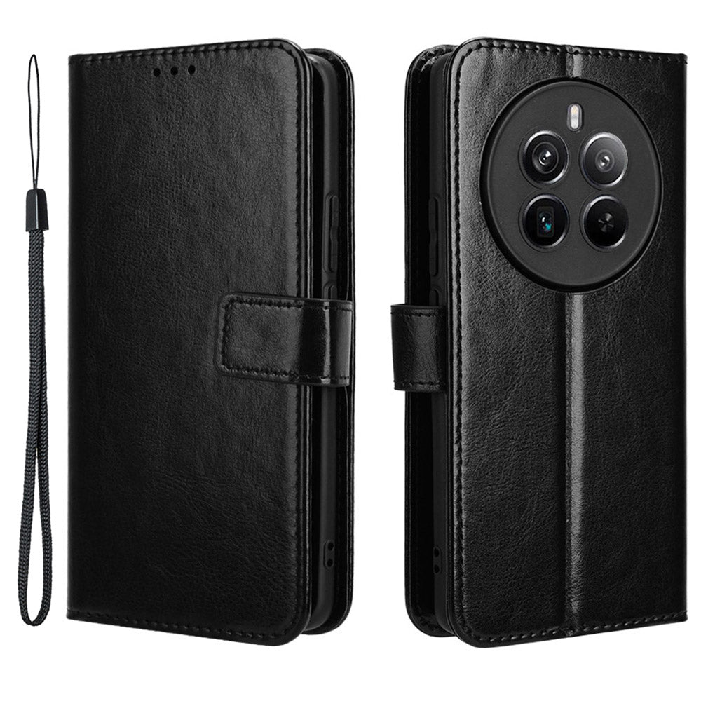 For Realme 12 Pro 5G / 12 Pro+ 5G Case Crazy Horse Texture Leather Stand Phone Cover