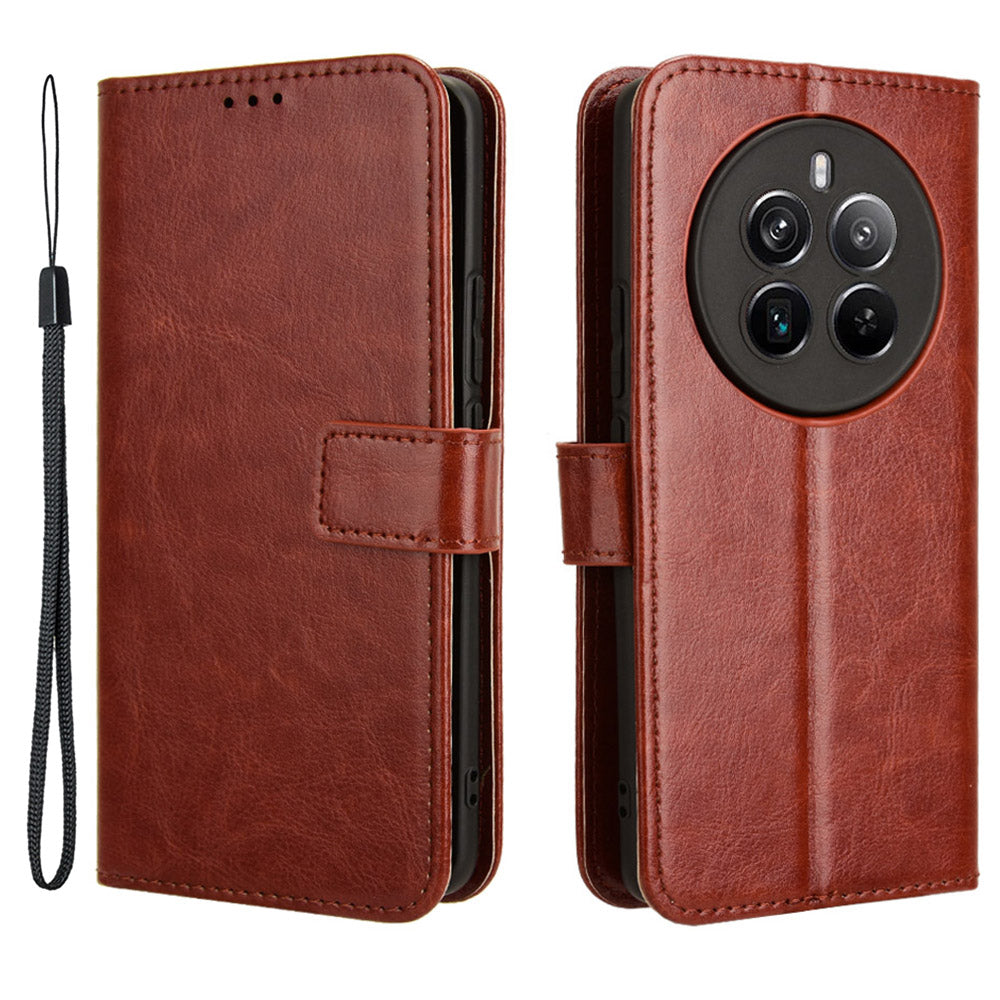 For Realme 12 Pro 5G / 12 Pro+ 5G Case Crazy Horse Texture Leather Stand Phone Cover