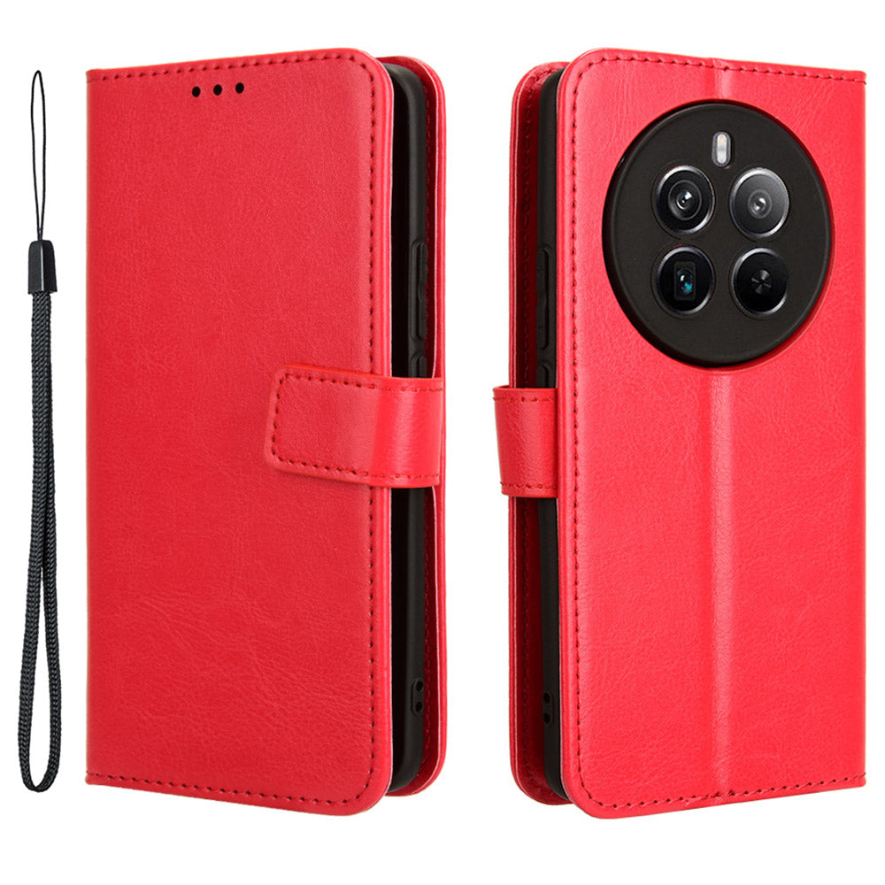 For Realme 12 Pro 5G / 12 Pro+ 5G Case Crazy Horse Texture Leather Stand Phone Cover