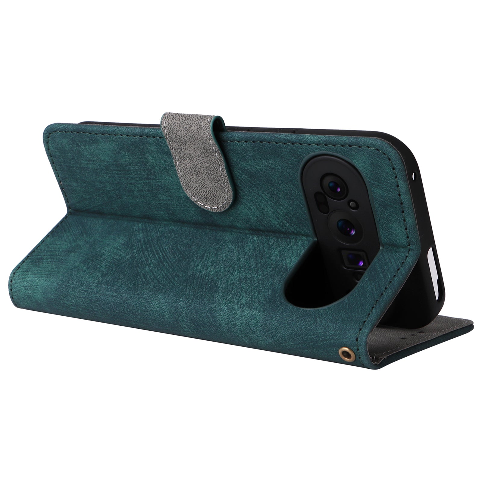For Google Pixel 9 Leather Case RFID Blocking Wallet Phone Cover with Wrist Strap