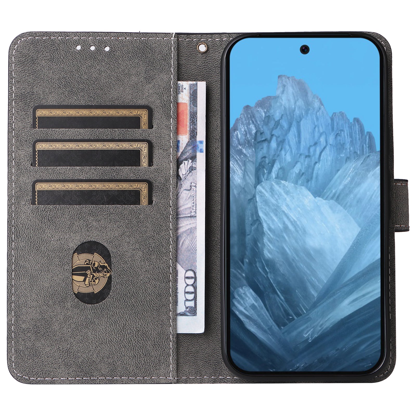 For Google Pixel 9 Pro Case RFID Blocking Wallet Flip PU Leather Cover