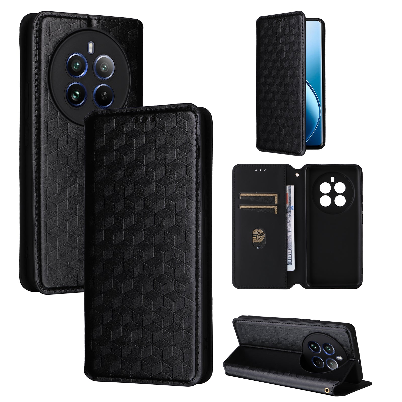 For Realme 12 Pro 5G / 12 Pro+ 5G Case Wallet Phone Leather Cover Magnetic Auto Closing