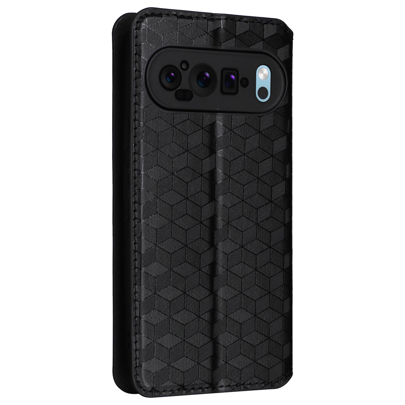 For Google Pixel 9 Wallet Case PU Leather Rhombus Imprinted Stand Phone Cover