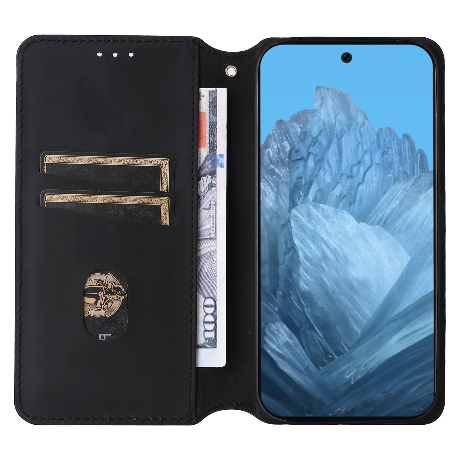 For Google Pixel 9 Pro Case Rhombus Imprinted Leather + TPU Wallet Phone Cover
