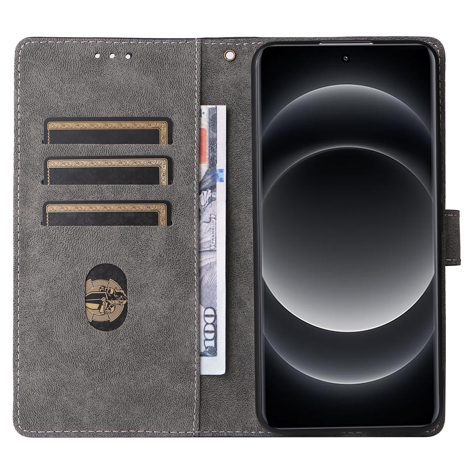 For Xiaomi 14 Ultra Phone Case with Hand Strap PU Leather RFID Blocking Wallet Cover