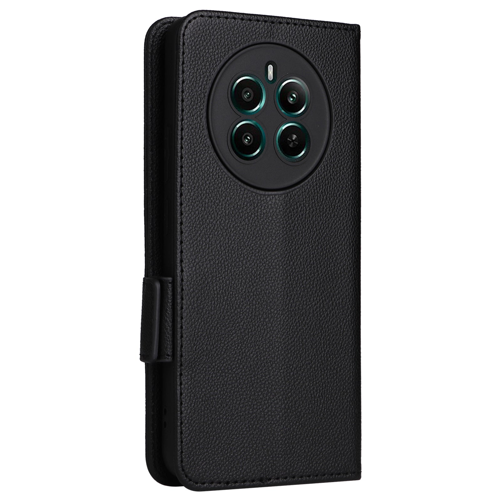For Realme 12+ 5G / Narzo 70 Pro 5G Wallet Case Litchi Texture Stand PU Leather Phone Cover