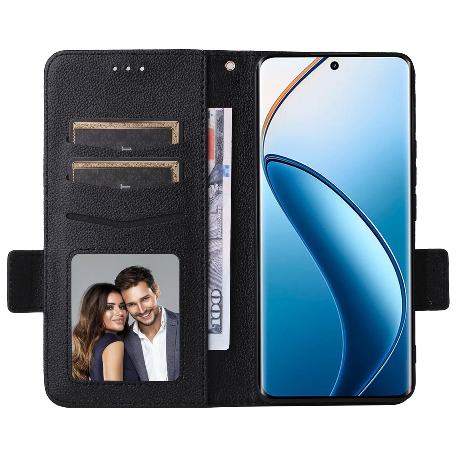 For Realme 12 Pro 5G / 12 Pro+ 5G Wallet Case Side Magnetic Clasp Phone Leather Cover