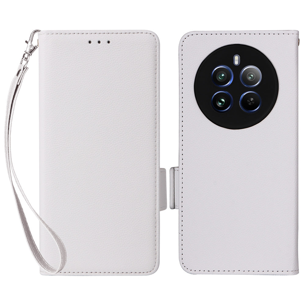 For Realme 12 Pro 5G / 12 Pro+ 5G Wallet Case Side Magnetic Clasp Phone Leather Cover