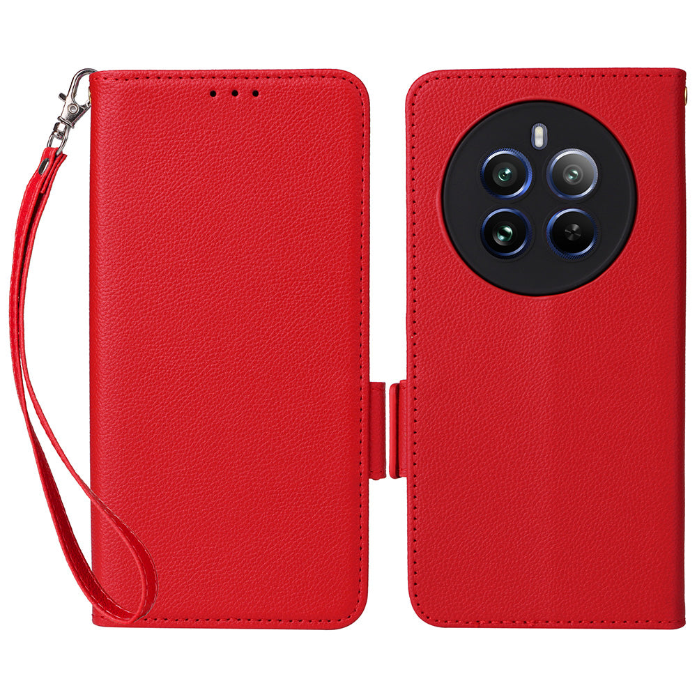 For Realme 12 Pro 5G / 12 Pro+ 5G Wallet Case Side Magnetic Clasp Phone Leather Cover