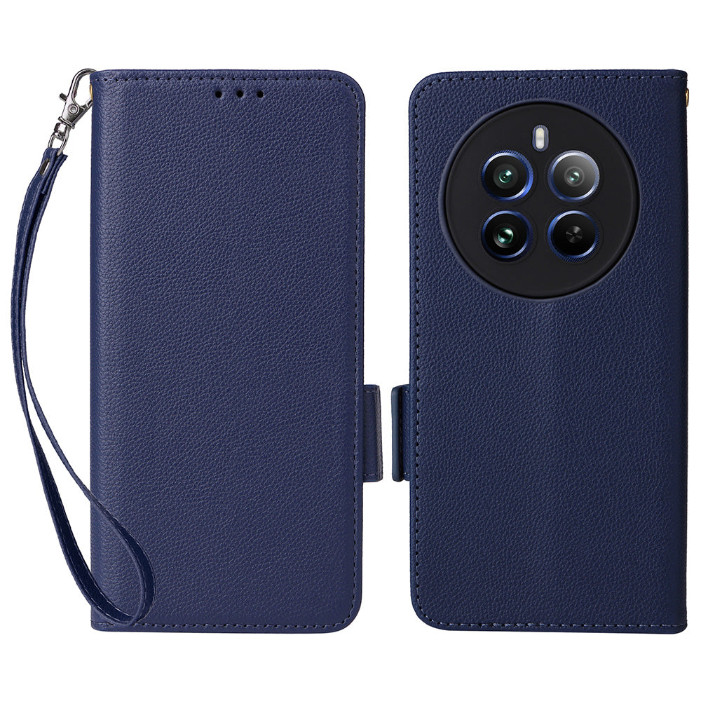 For Realme 12 Pro 5G / 12 Pro+ 5G Wallet Case Side Magnetic Clasp Phone Leather Cover