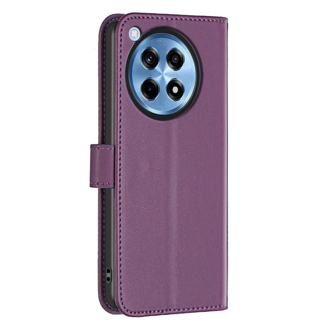 BINFEN COLOR BF17 For OnePlus 12R 5G / Ace 3 5G Wallet Case Magnetic Closing Stand Phone Cover