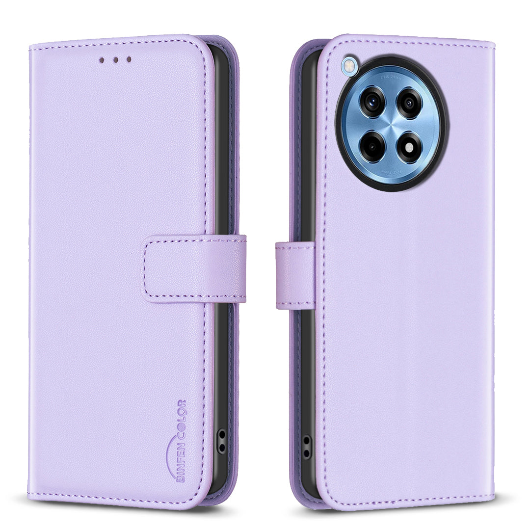 BINFEN COLOR BF17 For OnePlus 12R 5G / Ace 3 5G Wallet Case Magnetic Closing Stand Phone Cover