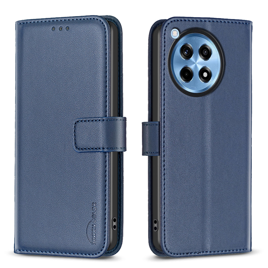 BINFEN COLOR BF17 For OnePlus 12R 5G / Ace 3 5G Wallet Case Magnetic Closing Stand Phone Cover