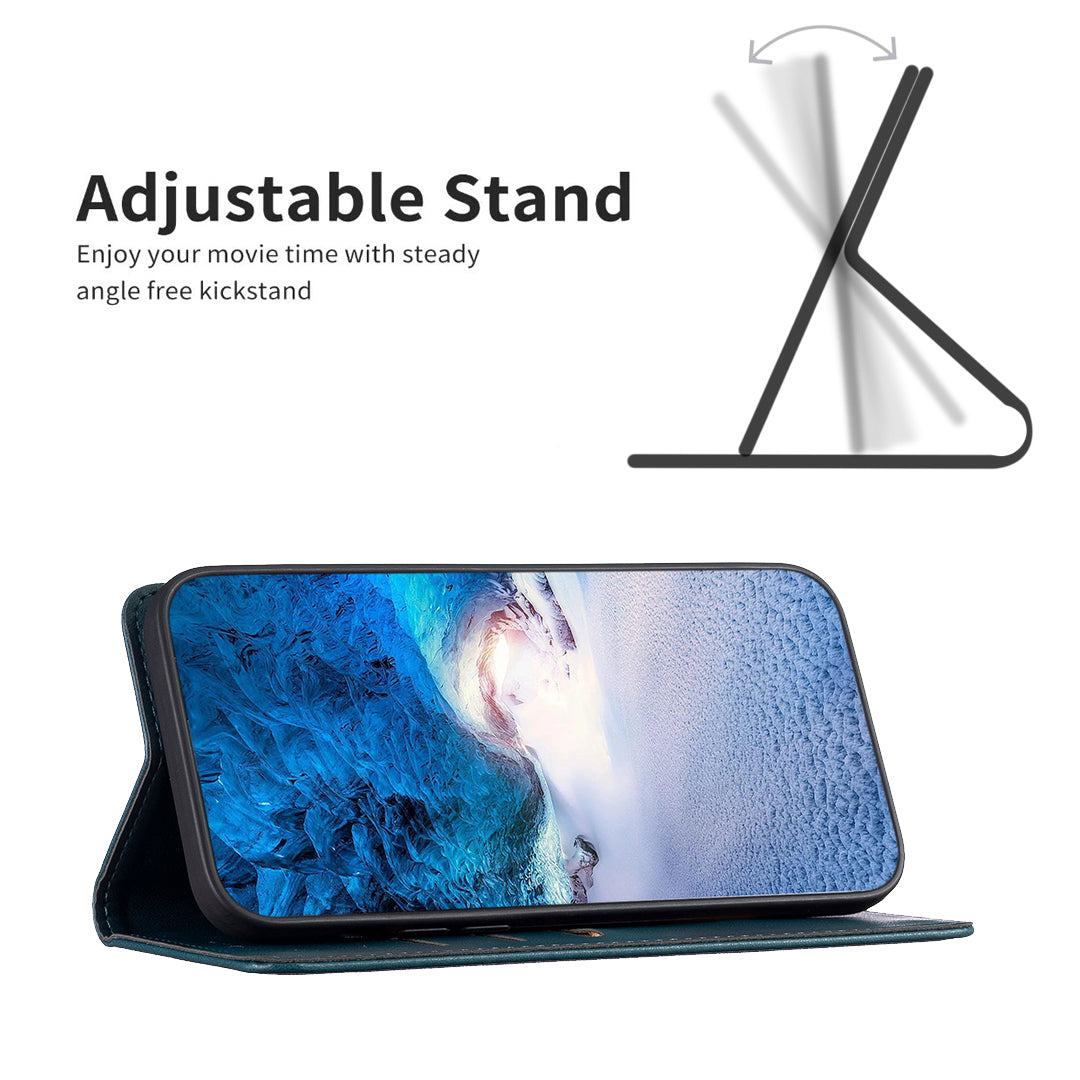BINFEN COLOR BF18 For Google Pixel 9 Pro Case PU Leather Viewing Stand Phone Cover with 3 Card Holder