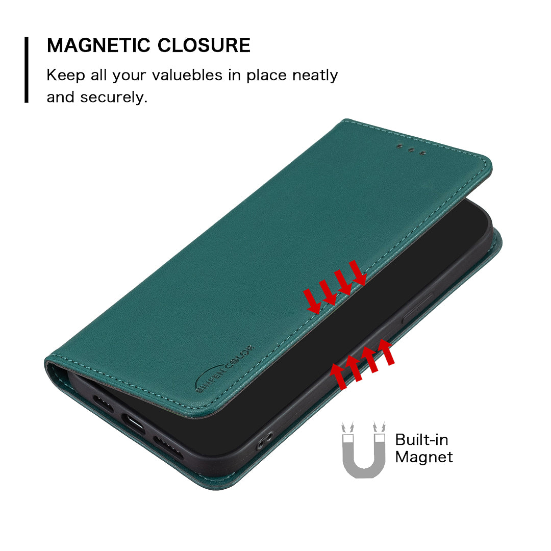 BINFEN COLOR BF18 For Google Pixel 9 Pro Case PU Leather Viewing Stand Phone Cover with 3 Card Holder
