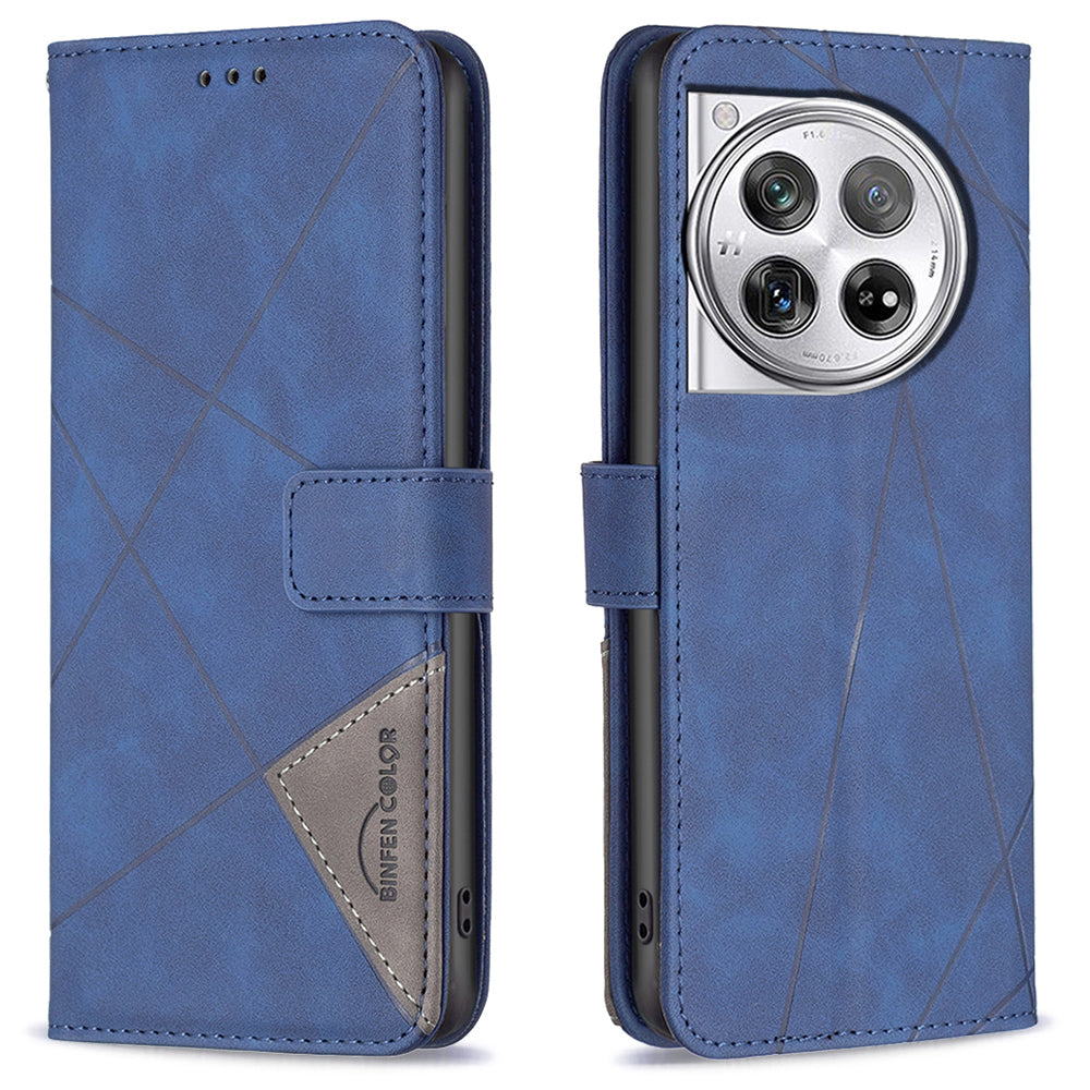 BINFEN COLOR BF05 For OnePlus 12R 5G / Ace 3 5G Case Flip Leather Wallet Phone Cover