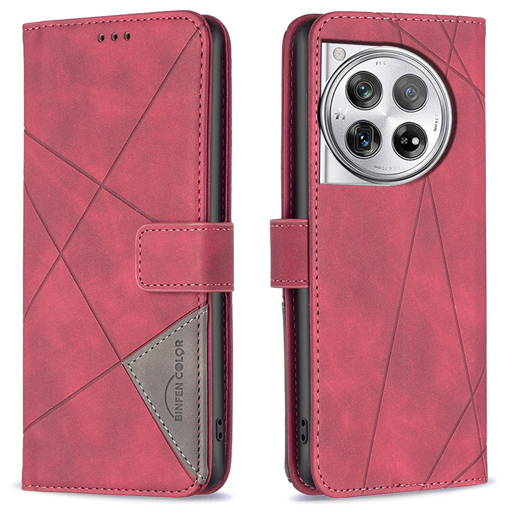 BINFEN COLOR BF05 For OnePlus 12R 5G / Ace 3 5G Case Flip Leather Wallet Phone Cover