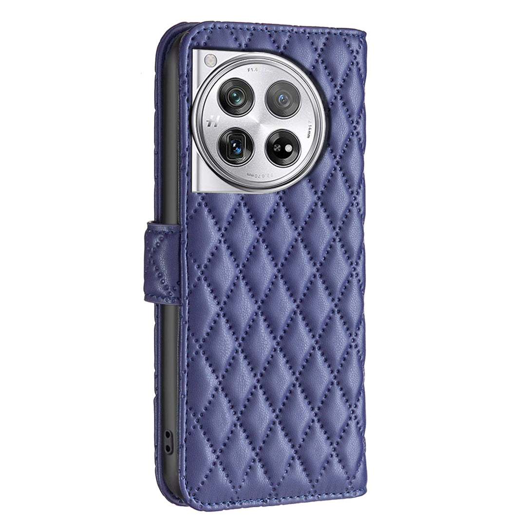 BINFEN COLOR BF Style-14 For OnePlus 12R 5G / Ace 3 5G Case PU Leather Stand Shockproof Protective Phone Cover