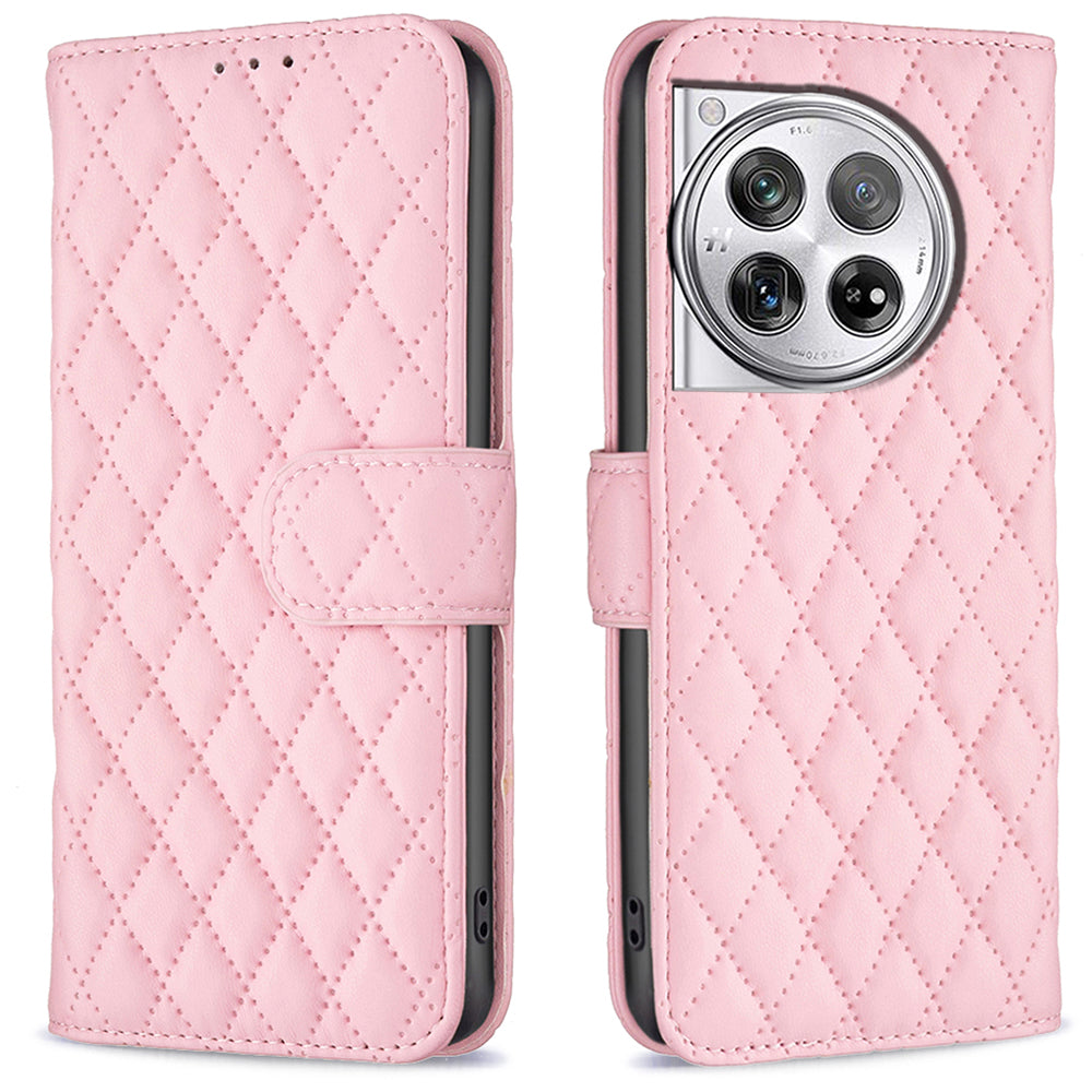 BINFEN COLOR BF Style-14 For OnePlus 12R 5G / Ace 3 5G Case PU Leather Stand Shockproof Protective Phone Cover