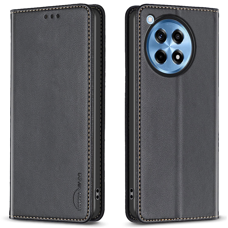 BINFEN COLOR BF18 For OnePlus 12R 5G / Ace 3 5G Case Magnetic Closure Leather Folio Phone Cover
