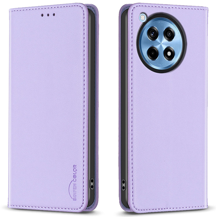 BINFEN COLOR BF18 For OnePlus 12R 5G / Ace 3 5G Case Magnetic Closure Leather Folio Phone Cover