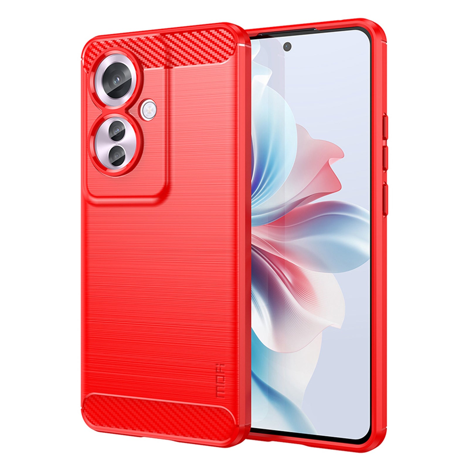 MOFI JK TPU Series-1 For Oppo Reno11 F 5G / F25 Pro 5G Case Brushed TPU Carbon Fiber Design Phone Cover