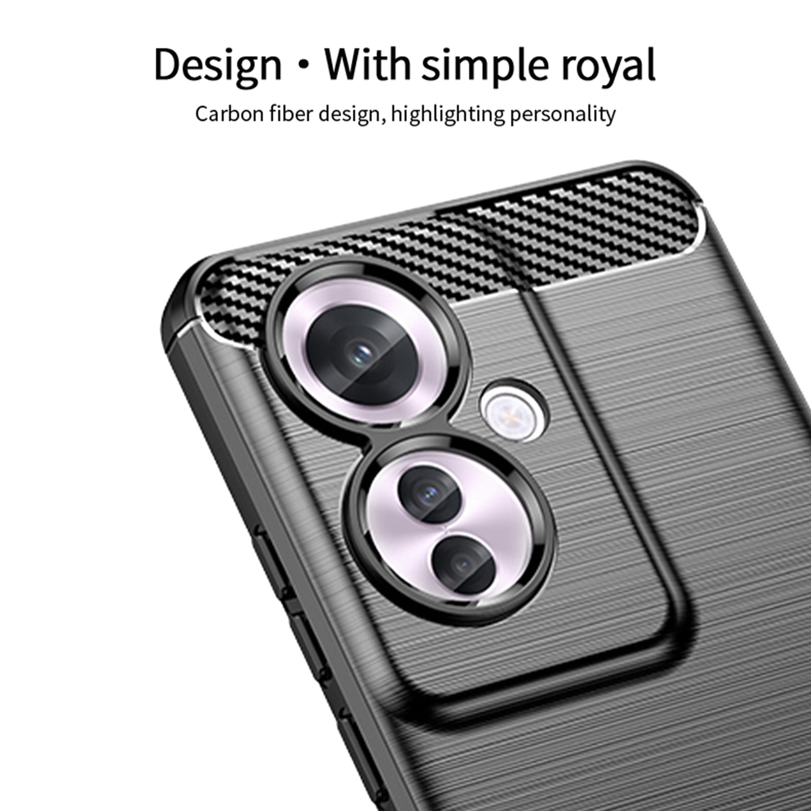 MOFI JK TPU Series-1 For Oppo Reno11 F 5G / F25 Pro 5G Case Brushed TPU Carbon Fiber Design Phone Cover