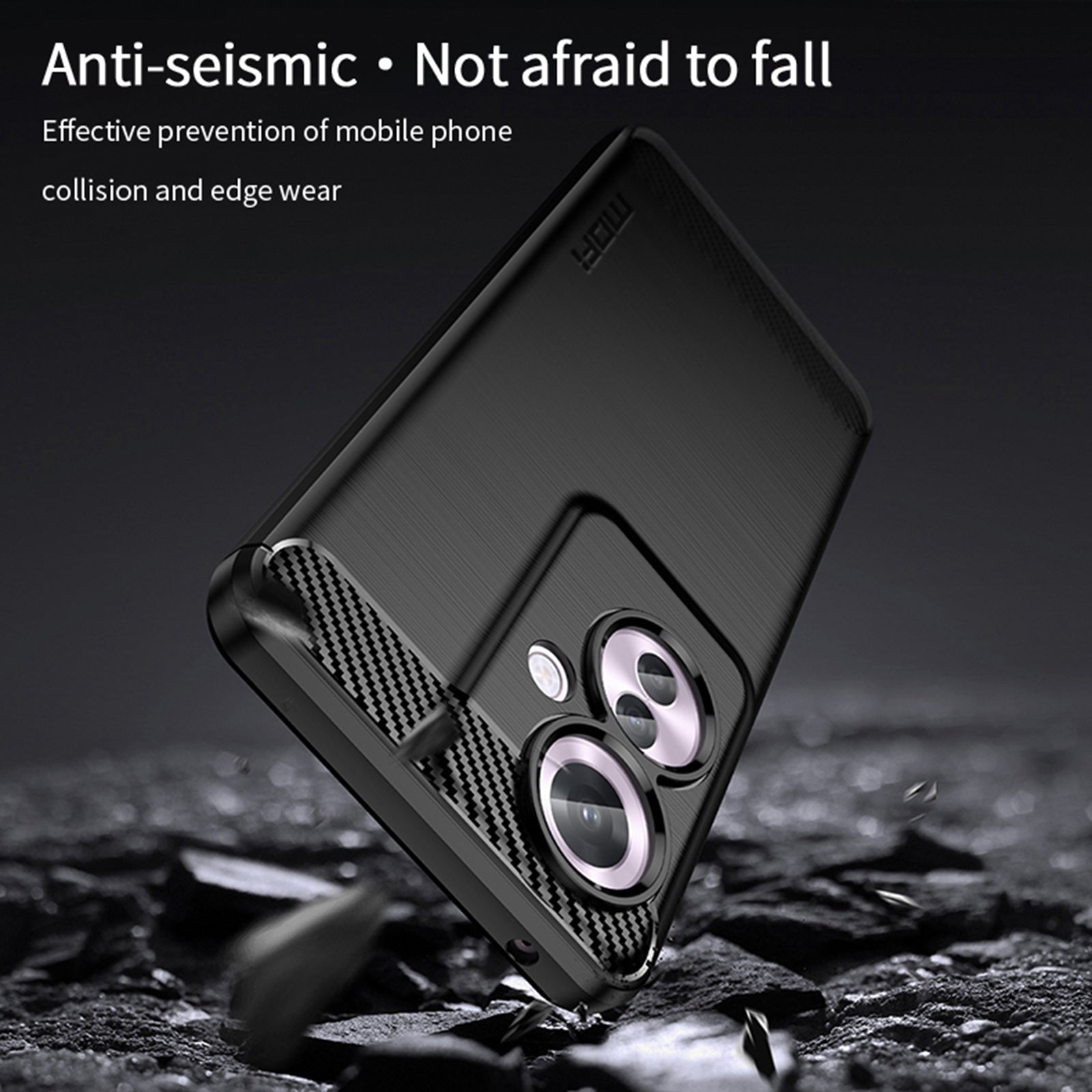 MOFI JK TPU Series-1 For Oppo Reno11 F 5G / F25 Pro 5G Case Brushed TPU Carbon Fiber Design Phone Cover