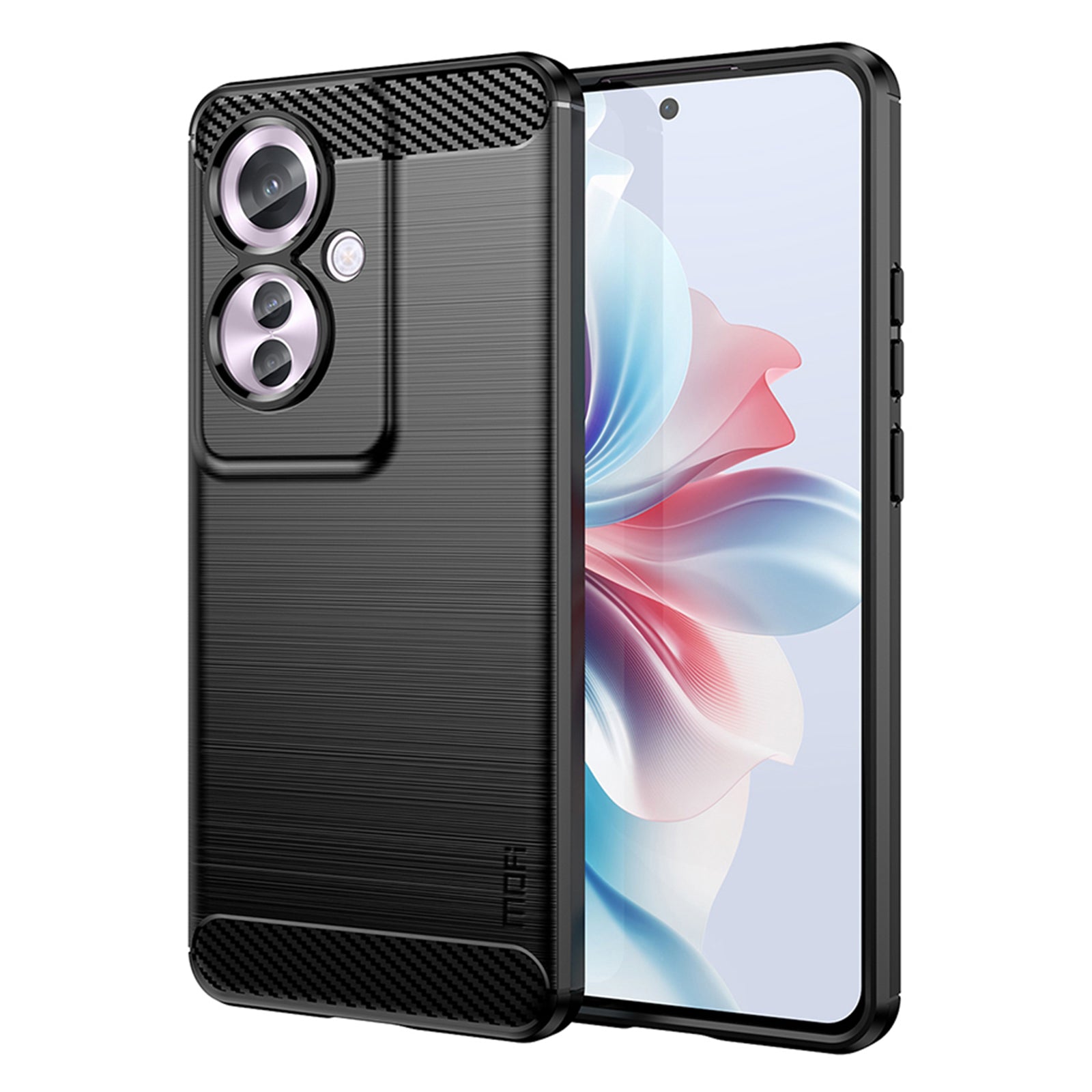 MOFI JK TPU Series-1 For Oppo Reno11 F 5G / F25 Pro 5G Case Brushed TPU Carbon Fiber Design Phone Cover