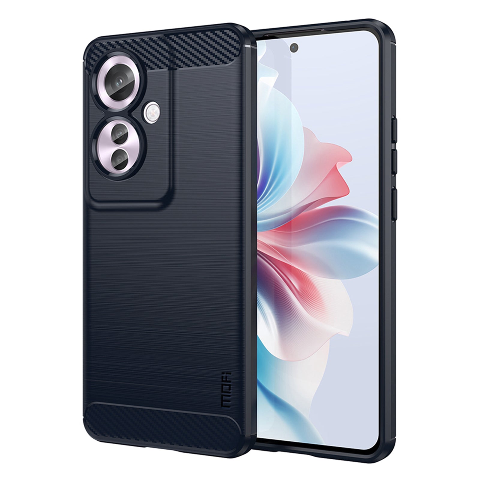 MOFI JK TPU Series-1 For Oppo Reno11 F 5G / F25 Pro 5G Case Brushed TPU Carbon Fiber Design Phone Cover