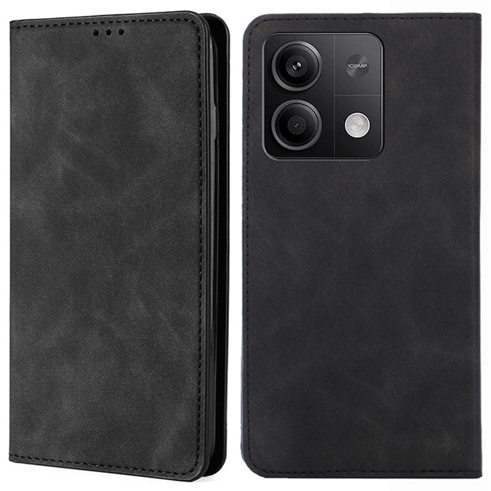 For Xiaomi Redmi Note 13 5G Case PU Leather Card Holder Skin-touch Phone Cover